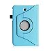 Galaxy Tab 3 7.0 Case,Flying Horse Tablet Case Cover SM-T210R/SM-T210R/7-Inch P3200(Luxury 360 Rotating PU Leather/Smart Cover Wake/Sleep Function) (Sky Blue)