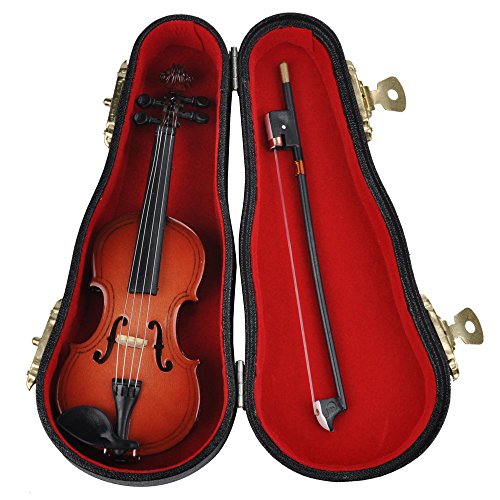 PUNK 1:12 Scale Miniature Instrument Music Case Stand Miniature Musical Instrument (Violin)