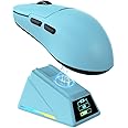 DAIDAI AJAZZ AJ159 APEX Wireless Gaming Mouse 2.4G Wired BT|RGB Magnetic Screen Charging Dock|Lightweight|42K Optical Tracking|400mAh Battery |PAW3950APEX Sensor.