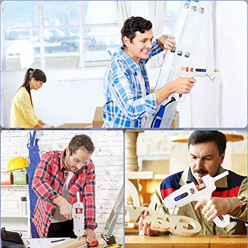 AONOKOY 60/100W Hot Glue Gun, Full Size (Not Mini) Dual Power Heavy Duty High Temp Melt Glue Gun Kit with 20 Pcs Glue Sticks(0.43'' x 5.9") for Arts & Crafts, Quick Repairs, Festival Decoration