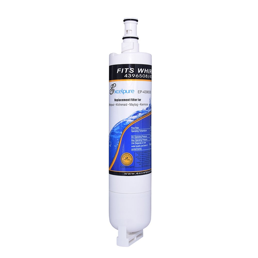 EXCELPURE EP4369508 Replacement Refrigerator Water Filter, Compatible With 4396508, 4396509