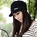 LOCOMO Women Girl Fashion Design Drape Layers Beanie Rib Hat Brim Visor Cap FFH010BLK Black