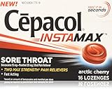 Cepacol Instant Max Sore Throat Lozenges, Arctic Cherry, 16 Little Lozenges (Pack of 2)