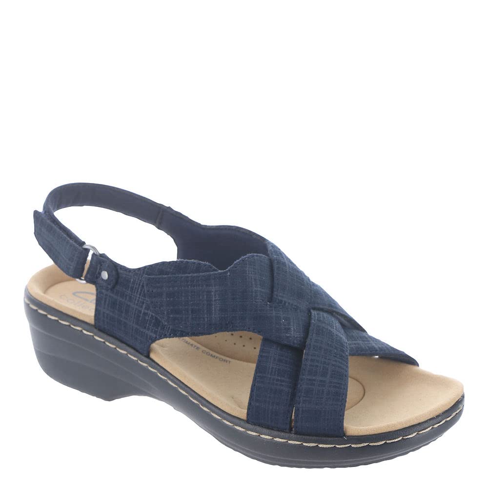 Clarks Women's Merliah Echo Heeled Sandal, Navy