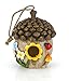 Dawhud Direct Hanging Bird House - Hand-Painted, Durable Polyresin Bird Houses for Outside - Decorative, Weather-Resistant Acorn Cottage for Garden, Deck, and Patio