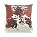 Hofdeco Decorative Throw Pillow Cover PREMIUM Short Plush Fall Decor Tri Color Brown Southwestern Cowhide Print 18