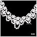 Belle House Sliver Necklace Earrings Beaded Pearls Jewelry Sets for Wedding Bridal Party