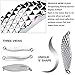 Sougayilang Spoons Hard Fishing Lures Treble Hooks Salmon Bass Metal Fishing Lure BaitsMIX 6pcs