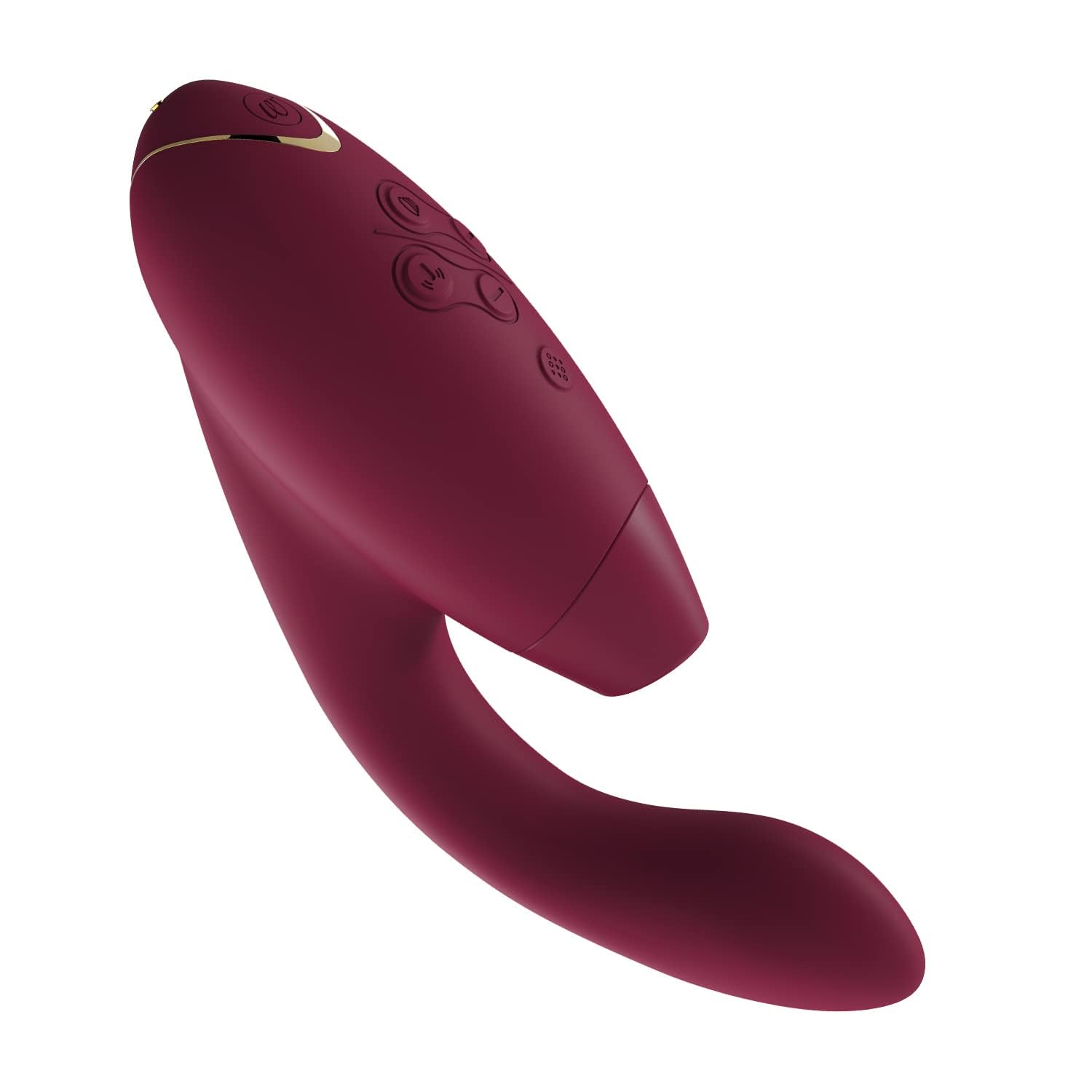 Womanizer DUO 1 Rabbit-Vibrator & G-Punkt Stimulator mit Klitoris-Sauger, doppelte Stimulation mit je 12 Intensitätsstufen, Bordeaux Gold 6