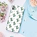 Fingic iPhone XS MAX Case,iPhone XS MAX Cactus Case,Fashion Cute Girly Design Case for Women Girl Slim Shockproof Glossy Soft Silicone Rubber TPU Cover Phone Case For iPhone XS Max6.5 inch,White/Green