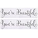 eBoot Mirror Decal Wall Sticker Vinyl Decoration You're Beautiful Stickers, 2 Pack