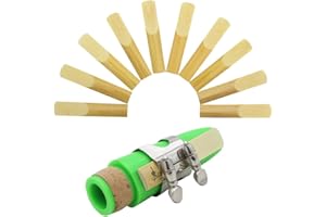 ACCOCO 10pcs Clarinet Traditional Reeds, Bb Strength 3.0, With Storage Box
