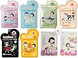 Hey! Pinkgo Girl Sheet Mask All in One Extra Skin Care Combo Gift Set - Includes 8 Moisturizing, Brightening, Firming and Repairing Sheet Masks