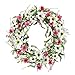 Collections Etc Pink and White Wildflower Spring Wreath, Pink