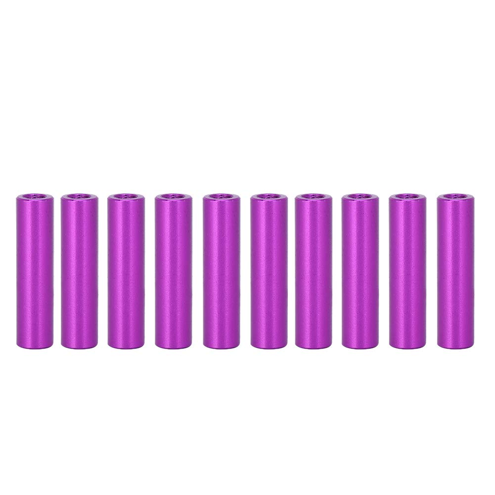 10PCS M3x20 Round Aluminum Standoff Spacer Stud Fastener Rods for Internal Thread Tube Applications Purple Metric Spacer Pack