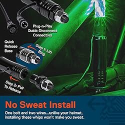 True MODS 2pc 6ft Spiral LED Whip Lights for UTV