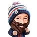Beard Head Kid Gromm Beard Beanie -Knit Hat and Fake Beard for Kids and Toddlers Brown