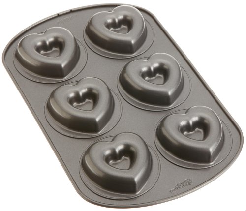 Wilton Nonstick 6-Cavity Heart Donut Pan - Thumbnail 2