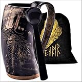 Fenrir Horn Coffee Mug - 16 Oz Ox Horn Tankard