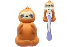 JMYROG Sloth Waterproof Silicone Razor Holder, for Shower Room Bathroom Kitchen Living Room Office Hanging Razors Plugs Towels, Animal Razor Holder for Women, Funny Gifts for Sloth Lovers Pets Mom Dad