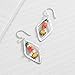 Silpada 'Colorful Array' Open Diamond-Shaped Natural Coral & Howlite Drop Earrings in Sterling Silver & Brass