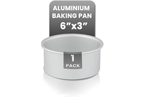 Restaurantware-Met Lux 6 x 3 Inch Straight-Sided Baking Tin, 1 Round Cake Pan - Oven-Ready, Freezable, Anodized Aluminum Roun