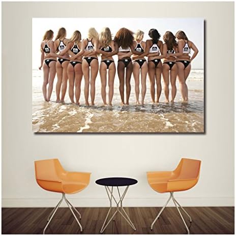 Luckygiftshop Q0460 Sexy Girl Big Butt Back Beach. Art Online Print Services Poster 16x24" Framed Ready to Hang