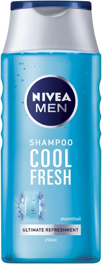 NIVEA MEN Cool Fresh Shampoo 250ml, Daily Shampoo for Men Cool & Refreshing Hair Care