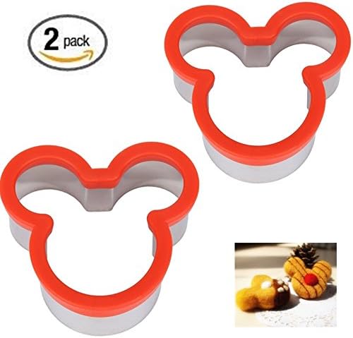 Cy3Lf Stainless Steel Sandwich Cutter, Biscuit Mold Cookie Cutter, Food Grade Stainless Steel Cushioned Shape for Kids Suitable for Cakes and Cookie (Pack of 2)
