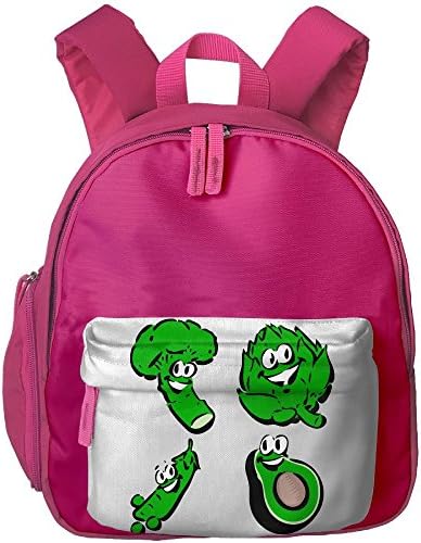 Broccoli Artichoke Peas Avacado Floral Print Backpack For Children Boys Girls