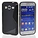 LIKESEA [Black] Stylish Lines Design Silicone Case Soft Protecting Cover for Samsung Galaxy Core Prime SM-G3606