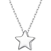 Christmas Gifts for Her 925 Sterling Silver Dainty Star Moon Paw Print Pendant Tiny Moon Star Necklace Adjustable Clavicle Chain for Women Girls, Star Moon Fans Jewelry