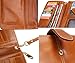 HESHE Wallet Purse for Women Leather Wristlet Wallet Zipper Credit Card Holder Rfid Wallet with Phone Pocket (Camel-E)