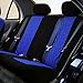 FH-FB071115 Complete Set Travel Master Seat Covers Airbag Ready & Rear Split, Blue/ Black- Fit Most Car, Truck, Suv, or Van