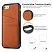 iPhone 8/7 Leather Wallet Case, Retro Shaw Protective Card Holder Slot Cover for iPhone 8/7- Brown