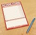 1-Count Knock Knock Action Items! Pads, Funny Office Notepads & To Do List Notepads, 6 x 9-inches each