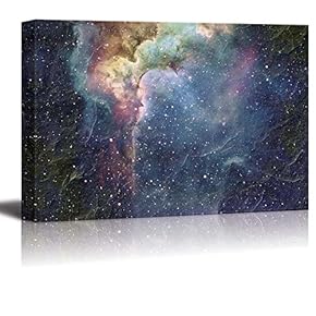 Colorful Galaxy on a Starry Sky with Glowing...