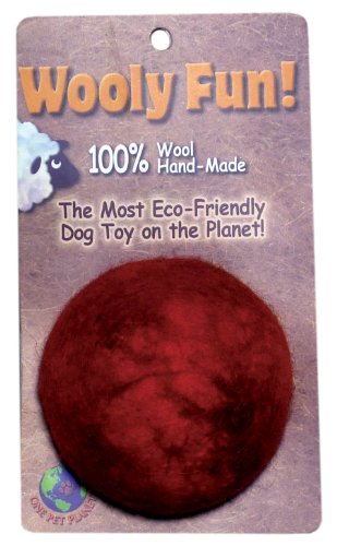 One Pet Planet 86004 2-Inch Wooly Fun Ball Dog Toy