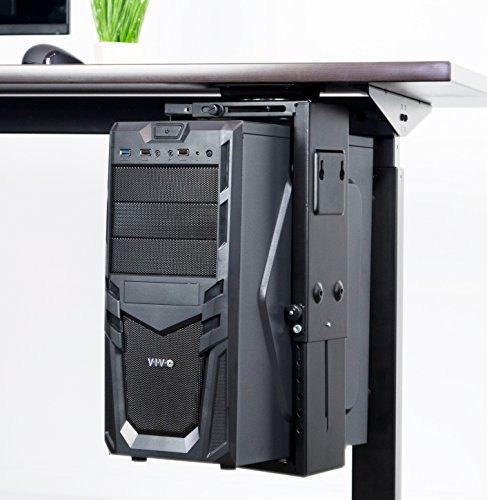 VIVO-Adjustable-Under-Desk-and-Wall-PC-Mount-Computer-Case-Holder-with-360-Swivel-MOUNT-PC01
