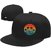 Negi Classic Skull Snapback Hats for Men Unisex Mens Flat Bill Hats Brim Adjustable Baseball Cap Mens Hats Snapback Grill Fisherman