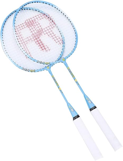Starbun Raqueta De Badminton Raqueta De Raqueta De Badminton De Ferroaleaciones Duradera De Dibujos Animados For Ninos Practica De Entrenamiento Color Azul Amazon Es Deportes Y Aire Libre