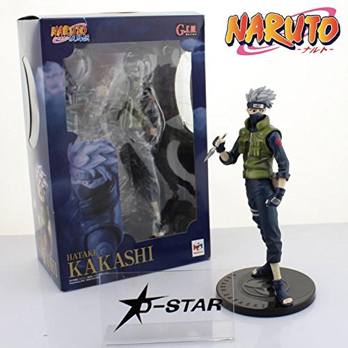 Cool 9" Naruto Copy Ninja Hatake Kakashi with Replaceable Head & Hand PVC Action Figure Collection Model Toy