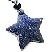 Amulet Magic Five Pointed Super Star Crystal Blue Goldstone Good Luck Pendant Necklace