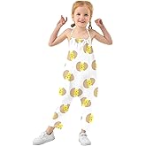 Gbjiemia Bone and Skull Toddler Girl Clothes Sleeveless Romper Jumpsuit for Girls Summer One Piece Romper Pants Size 1-6T