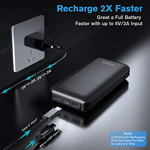 TAMOWA 20000mAh PD Powerbank, USB-C externe accu met 18W Power Delivery, hoge capaciteit, powerbank, draagbare oplader… - Afbeelding 6