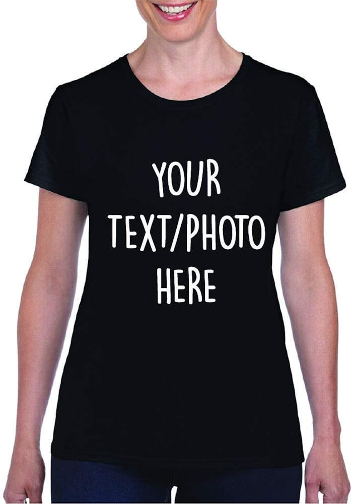 Personalised T Shirt UK for Women Design Your Own Custom Tshirt Fully