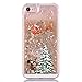 iPhone 6s Plus case,iphone 6 Plus case, liujie Liquid, Cool Quicksand Moving Stars Bling Glitter Floating Dynamic Flowing Case Liquid Cover for Iphone 6 Plus 5.5 inch(Christmas gold)