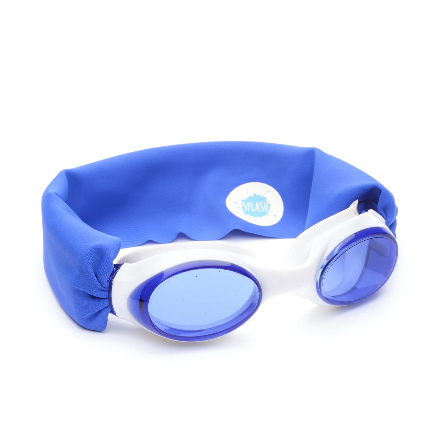 Splash Place KIDS SWIM GOGGLES with Fabric Strap - ROYAL | Tangle-Free, Swimming Goggles for Kids, Comfy Fabric Strap Goggles - Won't Pull Your Hair - Purple Goggles for Swimming