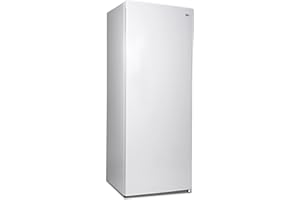 Koolatron Upright freezer - 4 x fixed grid shelves, Garage Ready, Meat Storage, Manual Defrost, Space Saving, Congelador For Home, Apartment, Basement, Dorm, Room, 7.0 Cubic Feet Capacity White