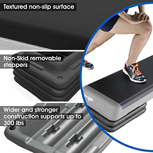 Yes4All-Adjustable-Aerobic-Step-Platform-with-4-Risers-Health-Club-Size-Extra-Risers-Options